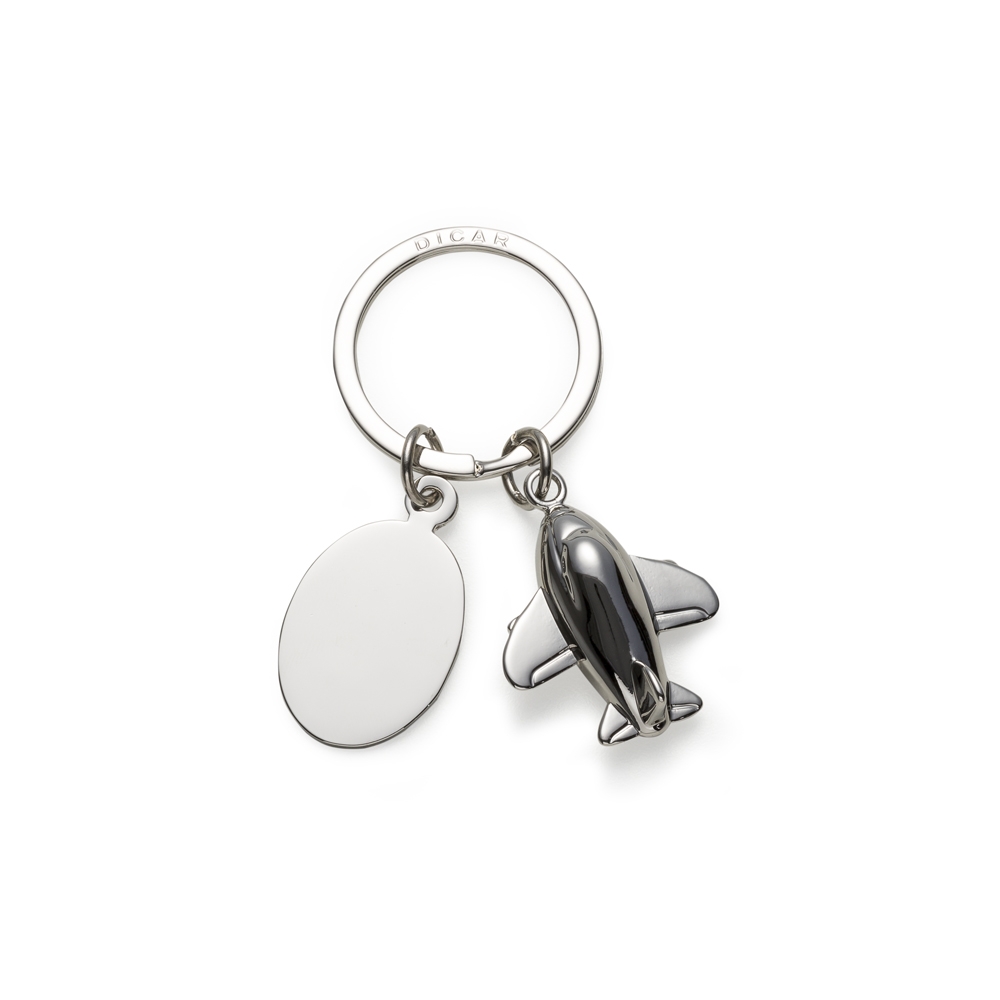 CHAVEIRO METAL AVIÃO C/ PLACA personalizado