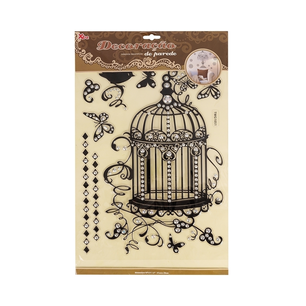 ADESIVO DECORATIVO GAIOLA PASSARO personalizado