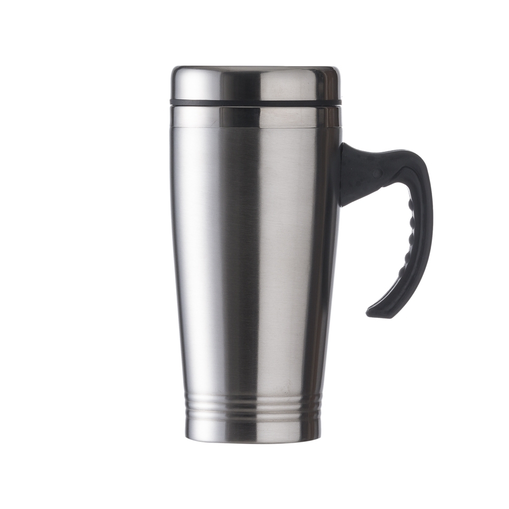 CANECA 450ML INOX C/ TAMPA personalizado