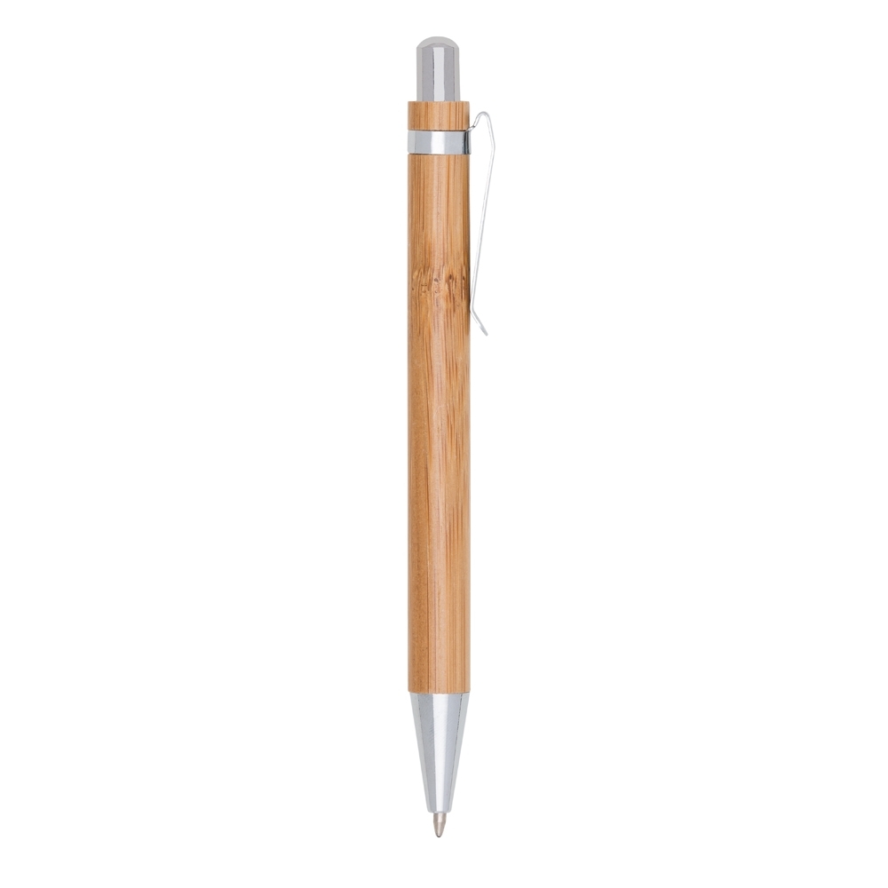 CANETA BAMBU DET PRATA personalizado