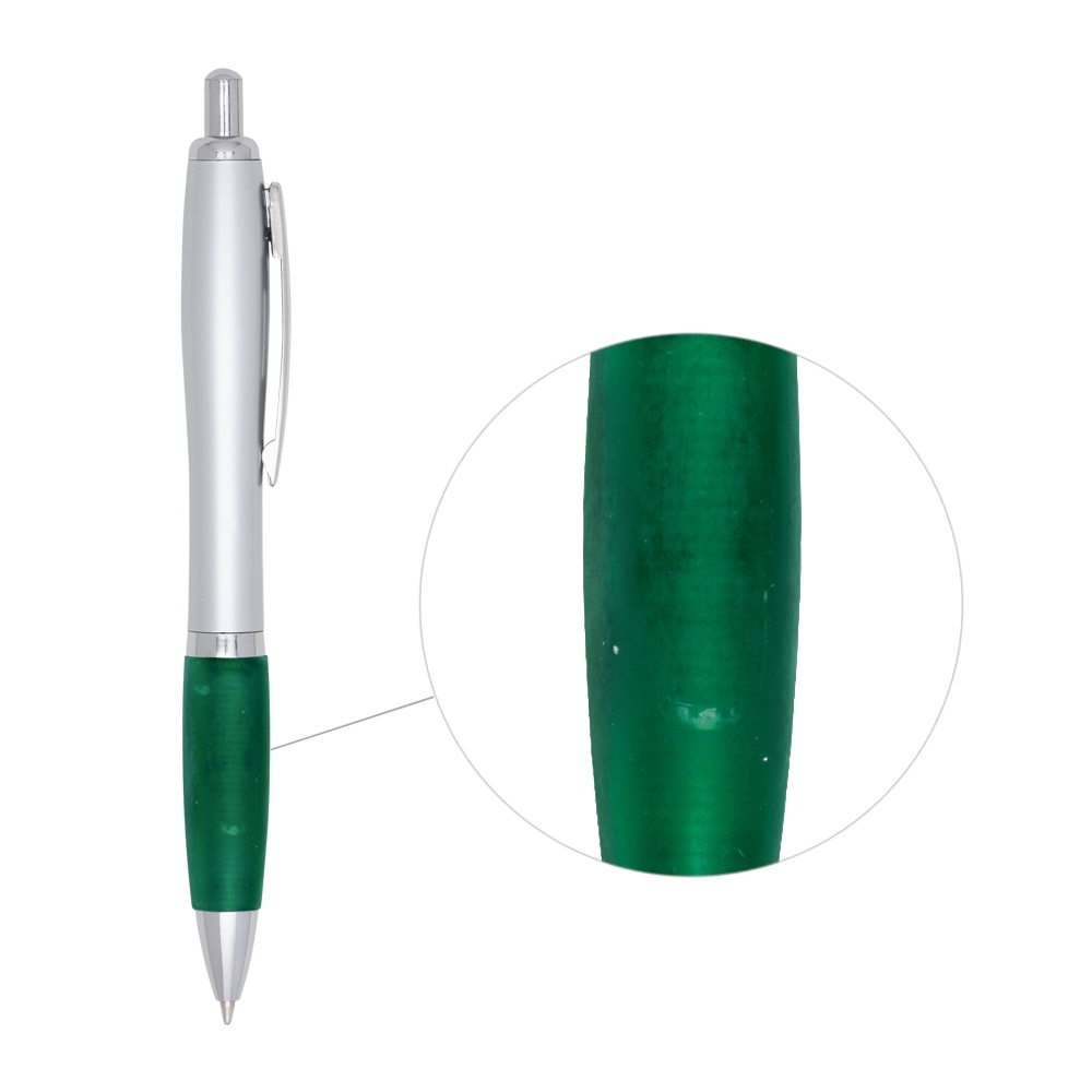 CANETA PLÁSTICA C/ DET EMBORRACHADO personalizado