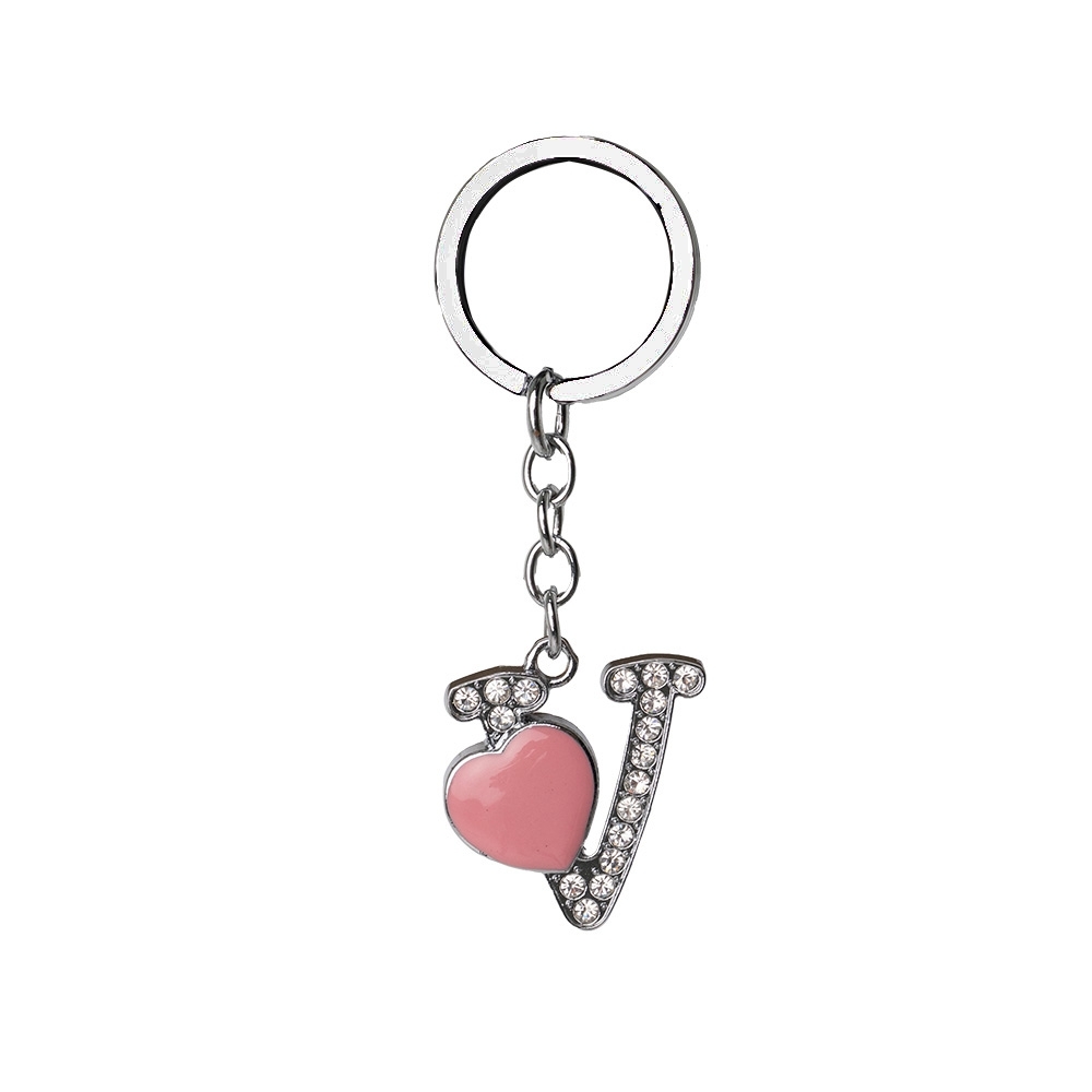 CHAVEIRO DE METAL LETRA V personalizado