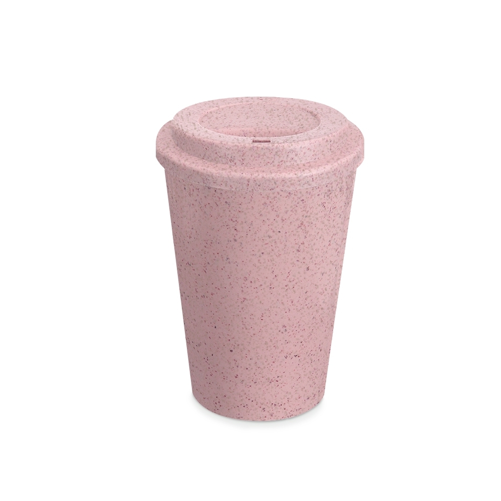 COPO FIBRA DE ARROZ C/ TAMPA 400ML personalizado