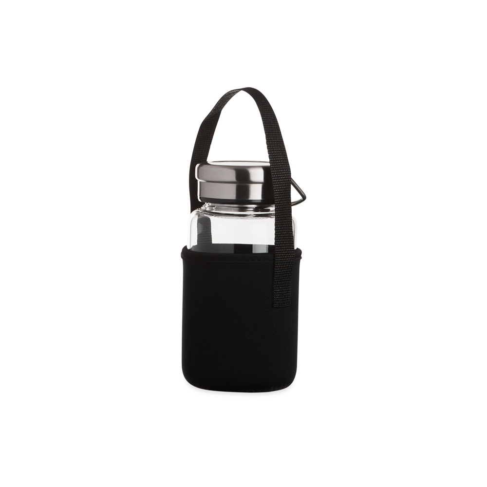 GARRAFA 650ML EM VIDRO BOROSSILICATO C/ INFUSOR personalizado