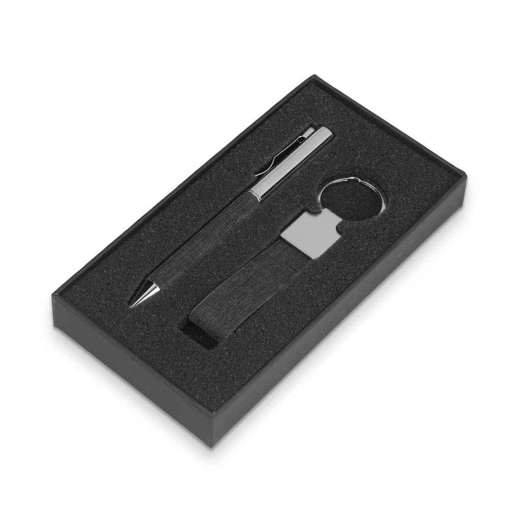 KIT CANETA E CHAVEIRO RPET personalizado