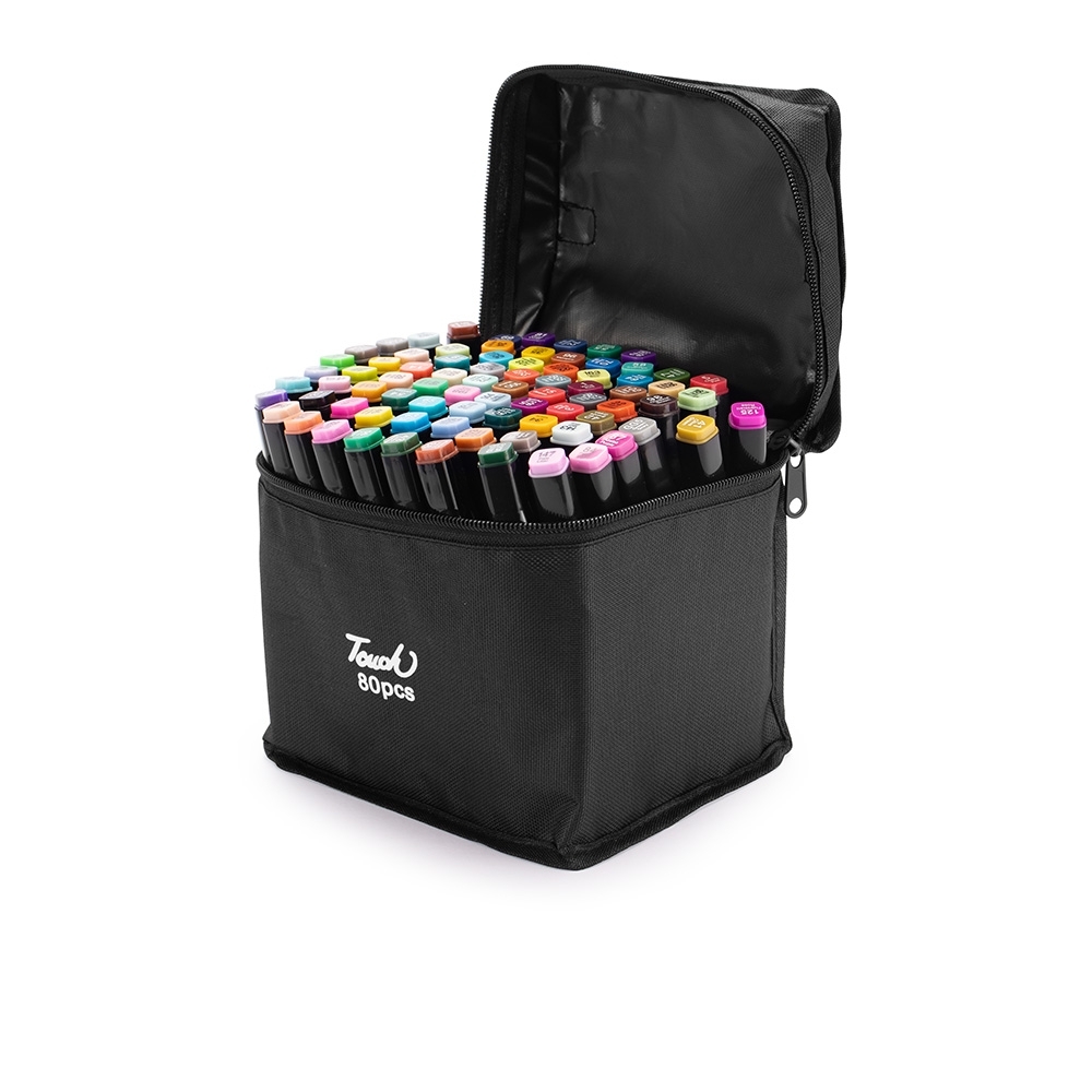 KIT CANETAS MARCADORAS PONTAS DUPLAS COM 80 CORES personalizado