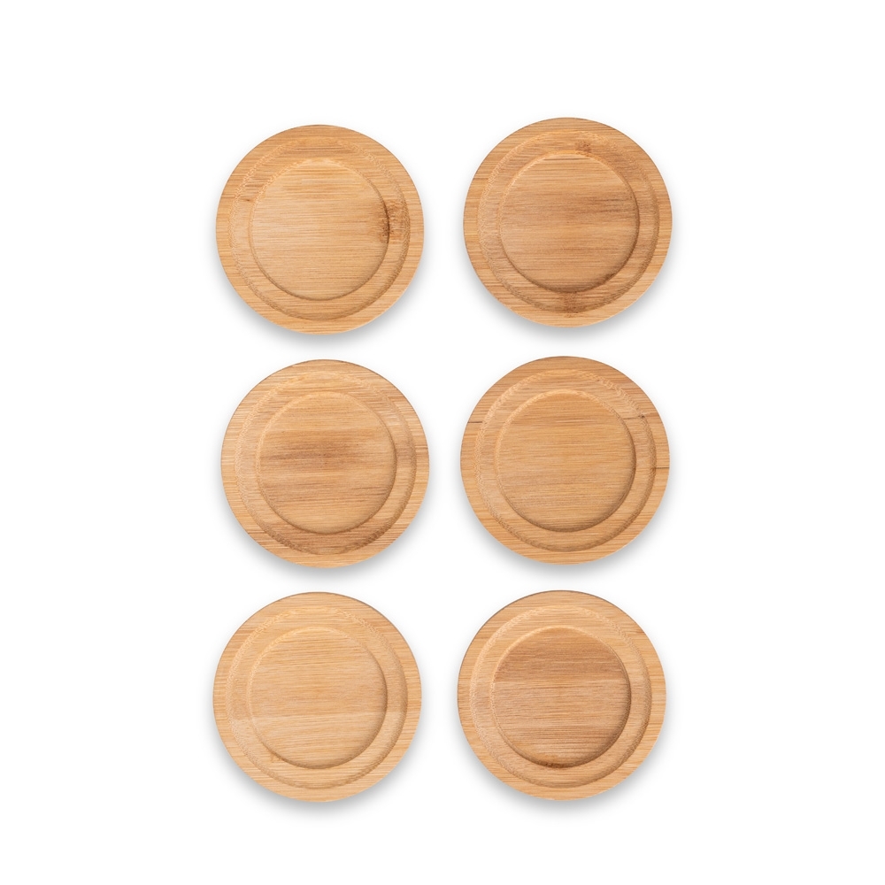 KIT PORTA-COPOS BAMBU 6 PEÇAS personalizado