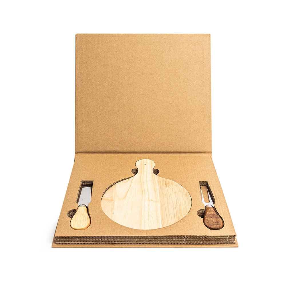 KIT QUEIJO 2 PEÇAS + TÁBUA REDONDA personalizado