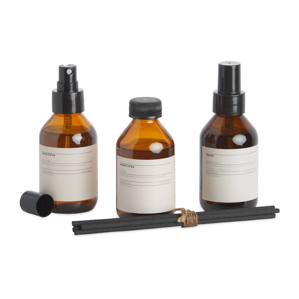 KIT C/ 3 AROMAS P/ AMBIENTES VANILLA CÍTRICA personalizado