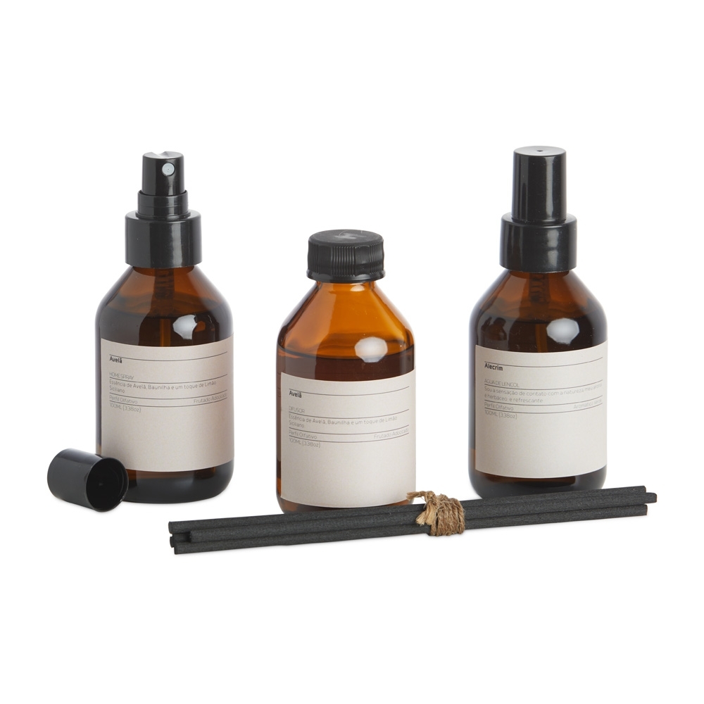 KIT C/ 3 AROMAS P/ AMBIENTES AVELÃ personalizado