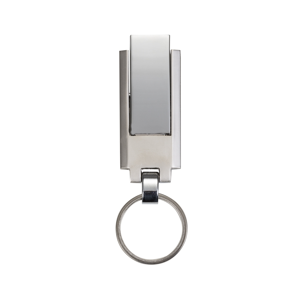 PEN DRIVE CHAVEIRO METAL GRANDE 16 GB RETRÁTIL personalizado