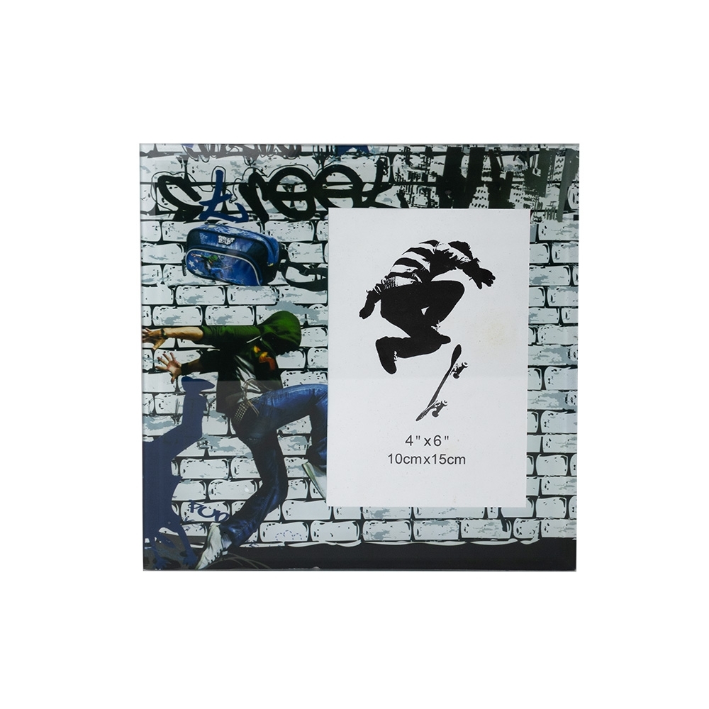 PORTA RETRATO SKATE 10X15 CM VIDRO personalizado