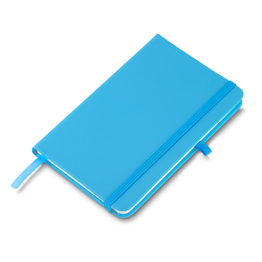 Caderno A5 Capa em PU (21x14,5) - Azul Claro personalizado