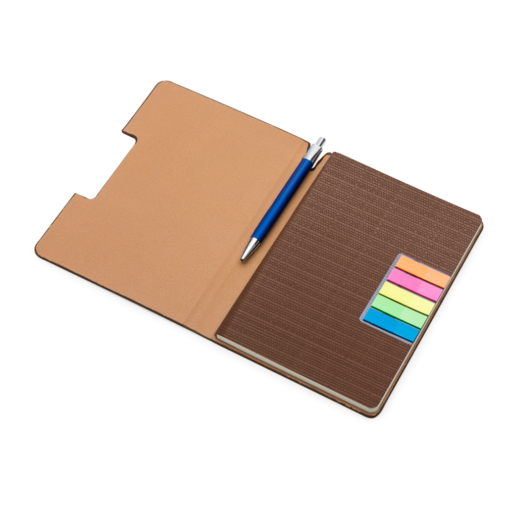 Caderno A5 Capa em PU - Marrom personalizado