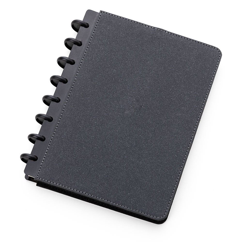 Caderno B5 Capa em PU - Cinza personalizado