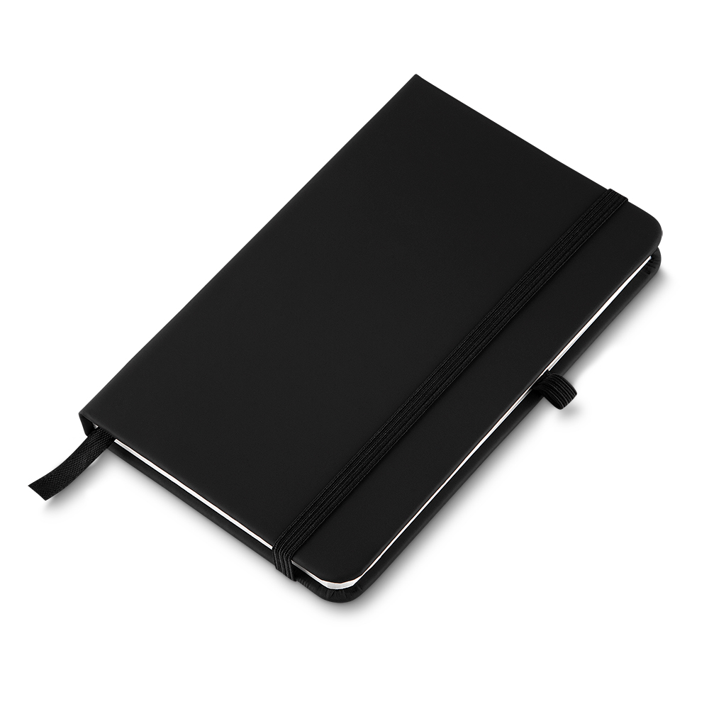 Caderno A6 Capa em PU (14x9cm) - Preto personalizado