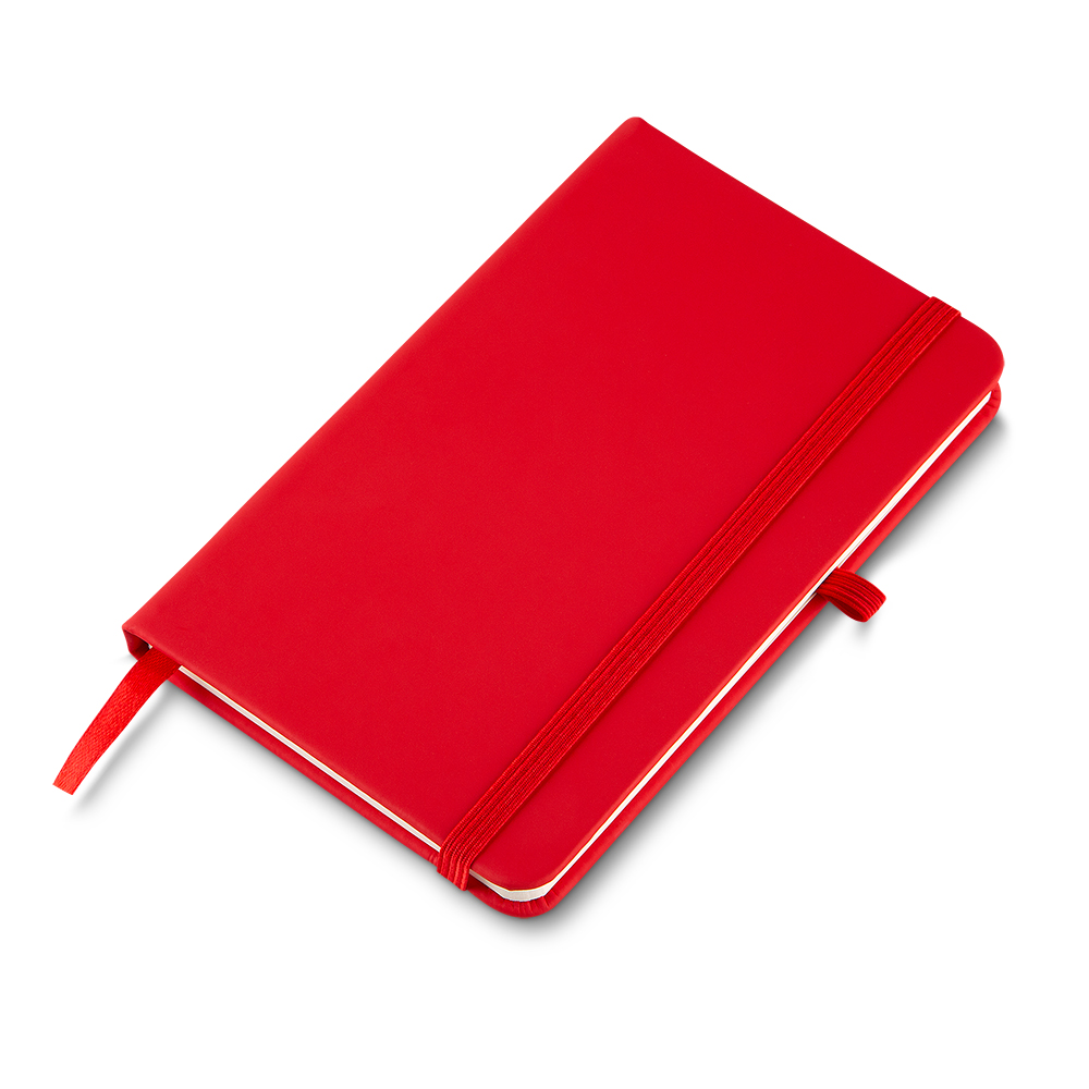 Caderno A6 Capa em PU (14x9cm) - Vermelho personalizado