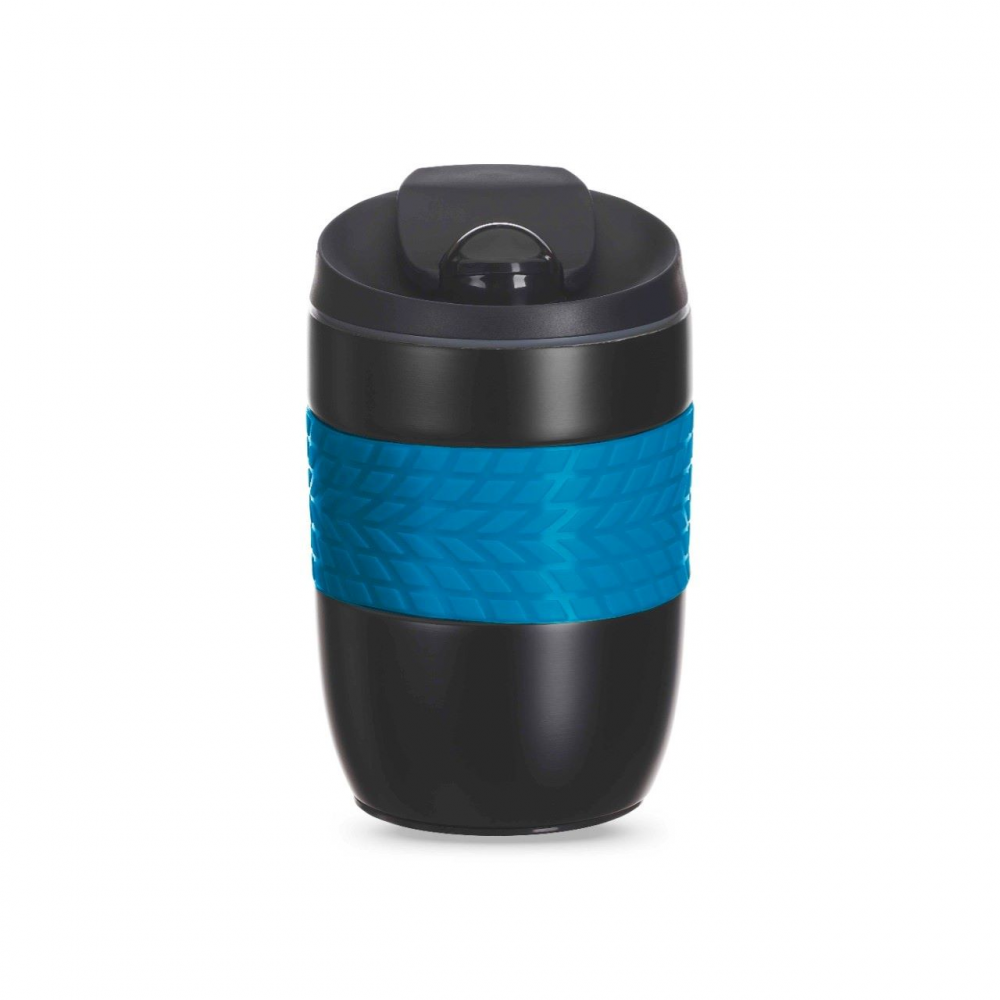Copo de parede dupla em aço inox - Azul, 260ml personalizado