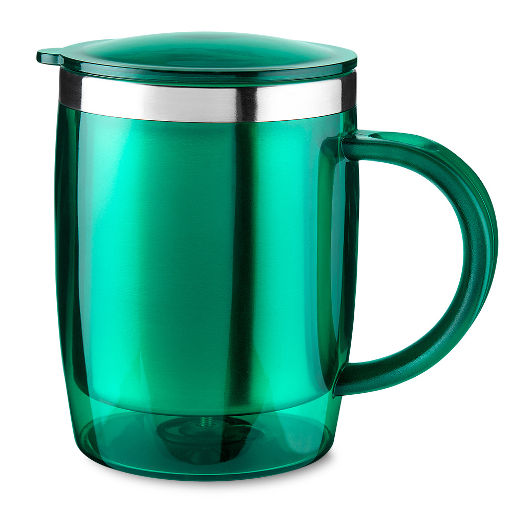 Caneca Plástica PP - Verde, 400ml personalizado