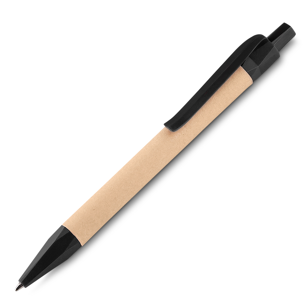 Caneta de Papel Kraft - Preto personalizado