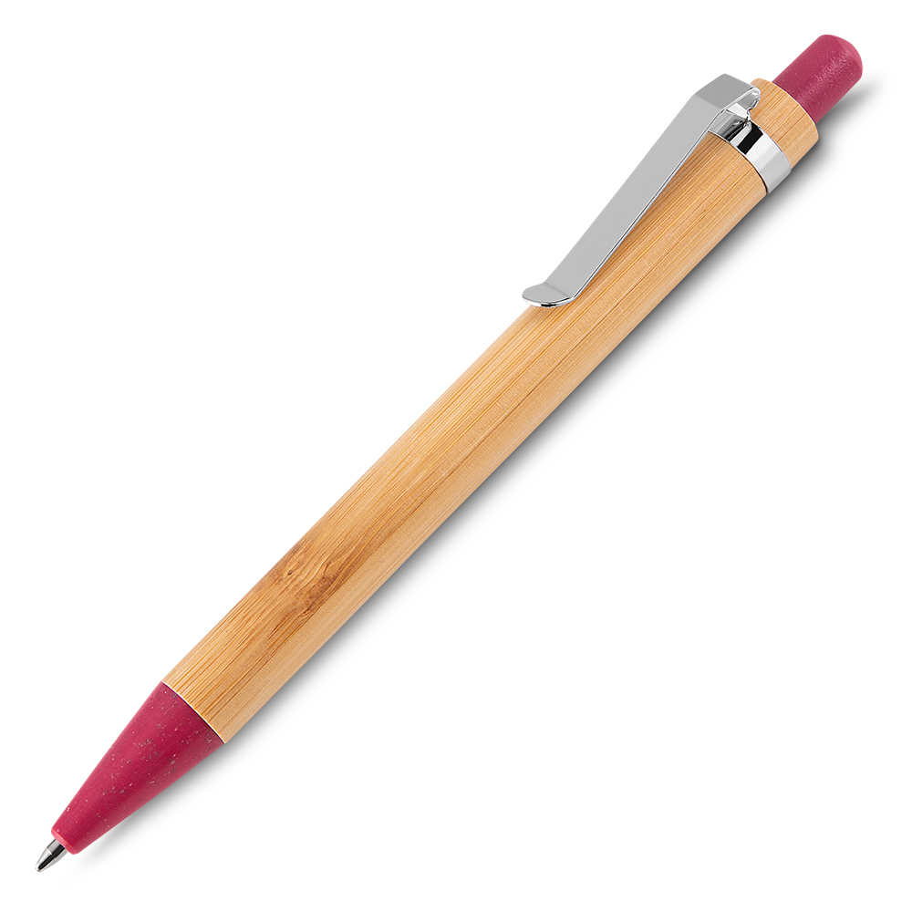 Caneta Bambu - Vermelho personalizado