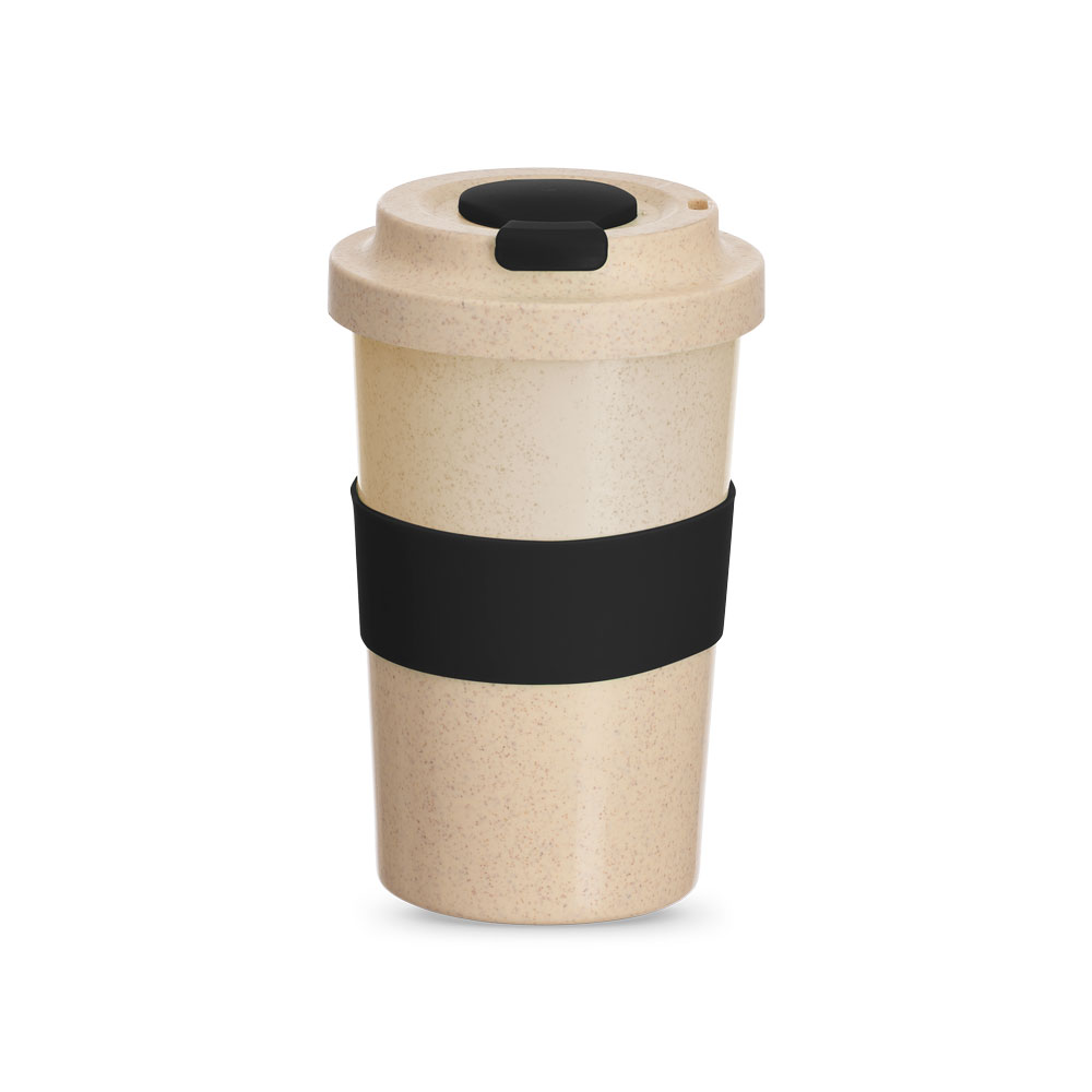 Copo Fibra de Bambu - Preto, 450ml personalizado