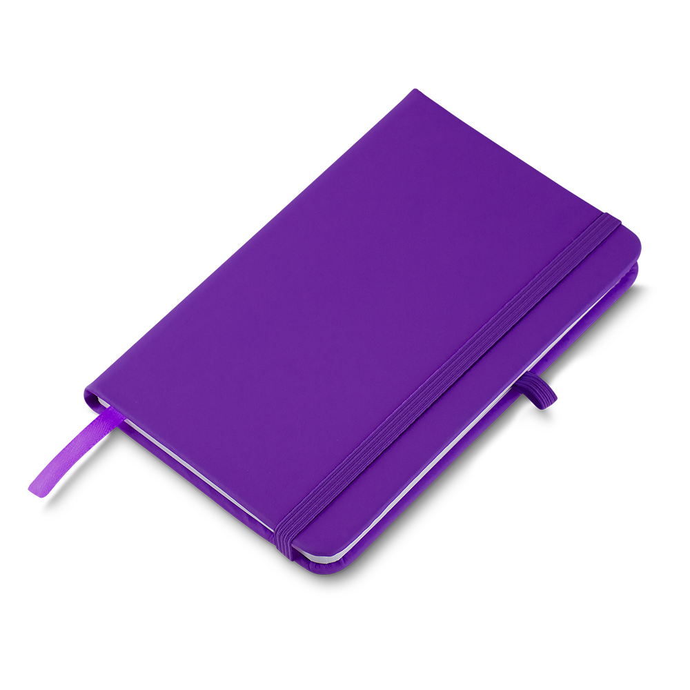 Caderno A6 Capa em PU (14x9cm) - Roxo personalizado
