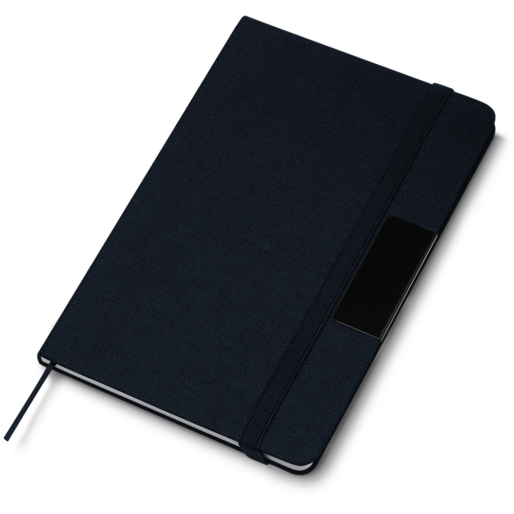 Caderno A5 Capa em RPET - Azul personalizado