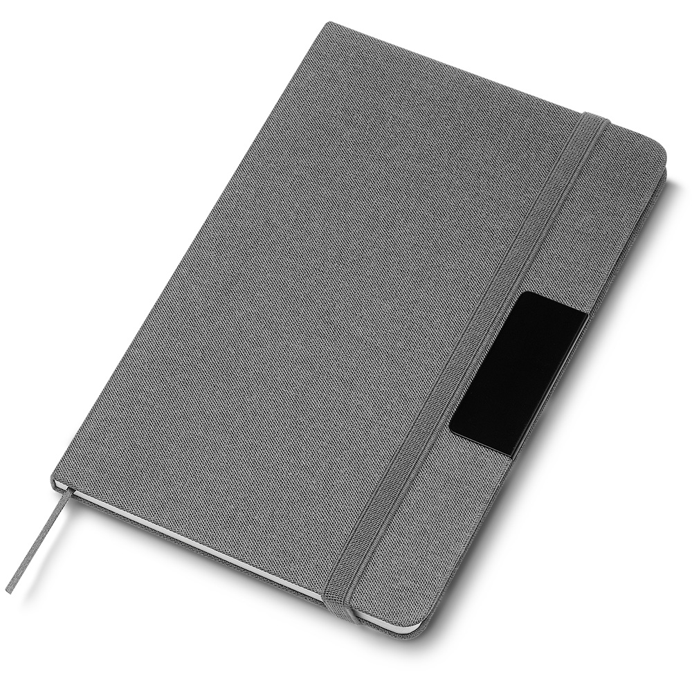 Caderno A5 Capa em RPET - Cinza personalizado