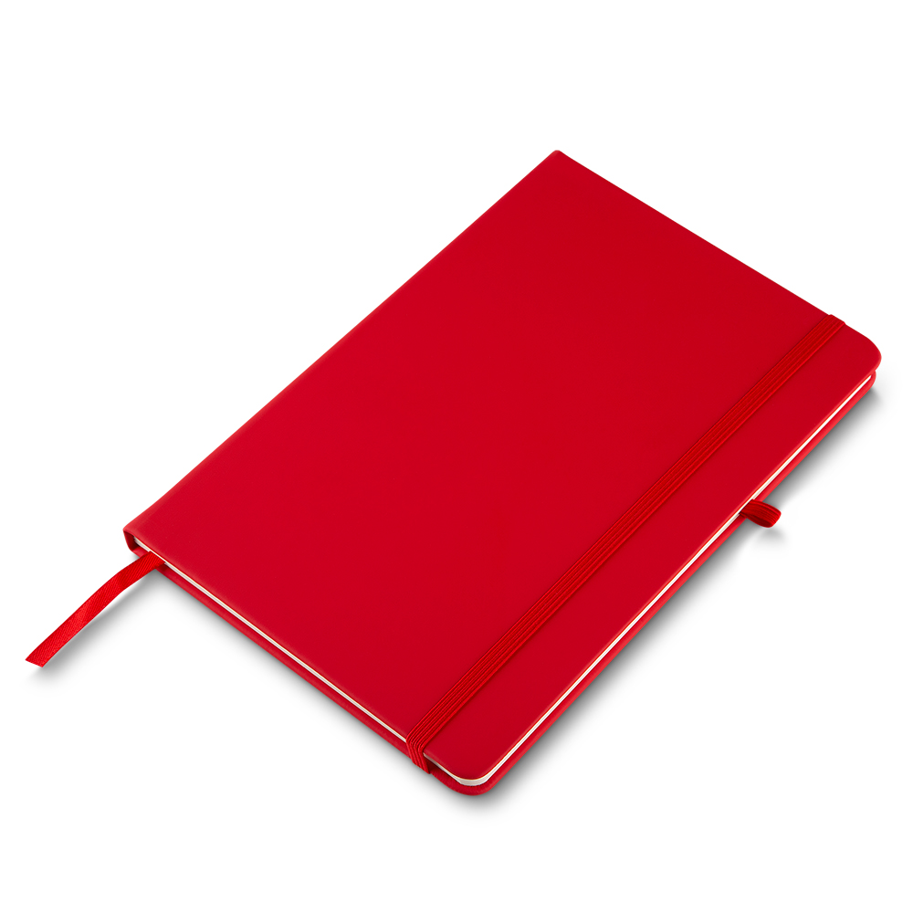 Caderno A5 Capa em PU (21x14,5) - Vermelho personalizado
