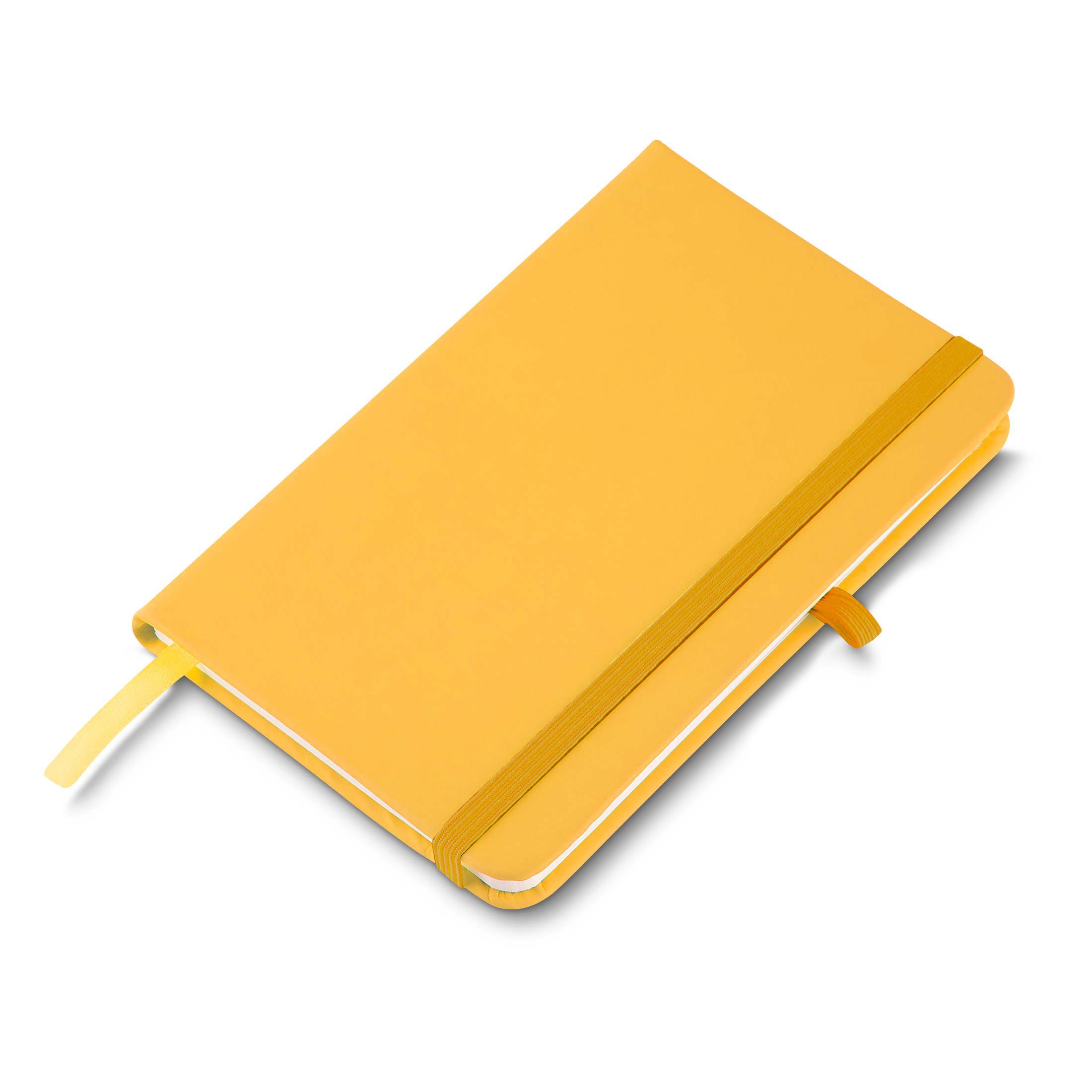 Caderno A5 Capa em PU (21x14,5) - Amarelo personalizado