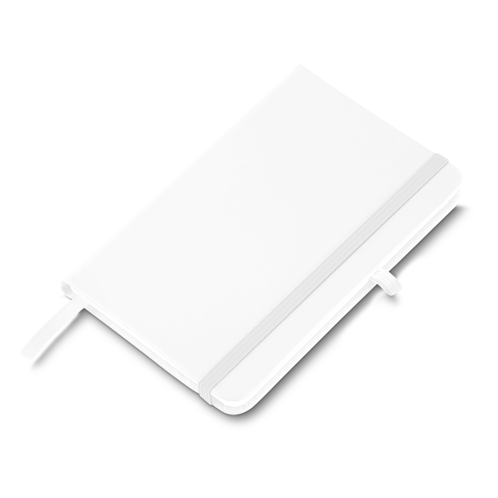 Caderno A5 Capa em PU (21x14,5) - Branco personalizado