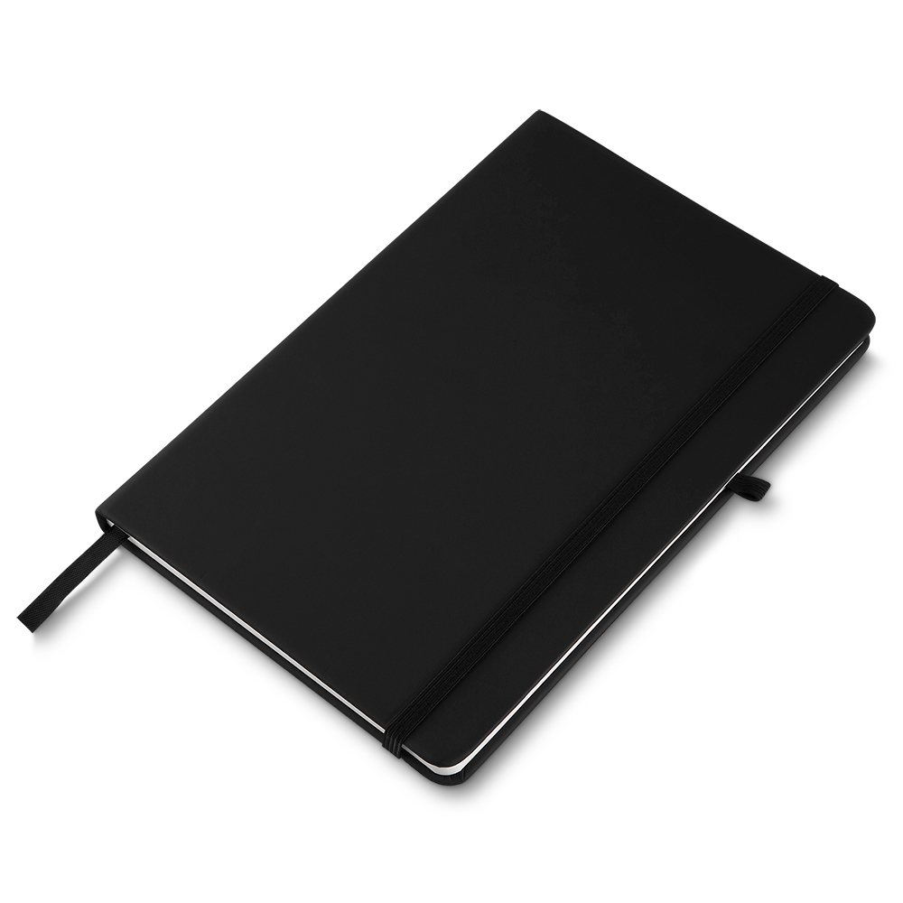 Caderno A5 Capa em PU (21x14,5) - Preto personalizado