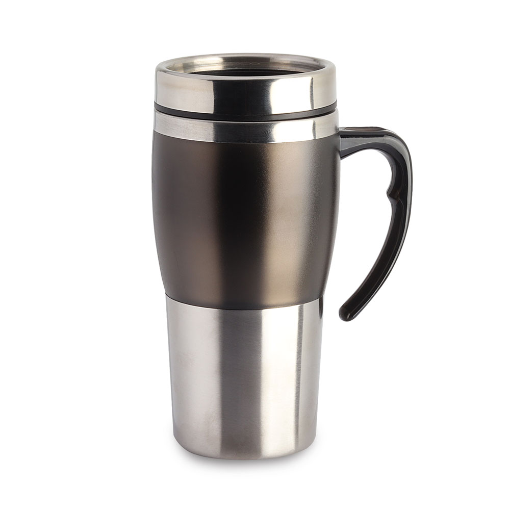 Caneca em Aço Inox - Preto, 420ml personalizado