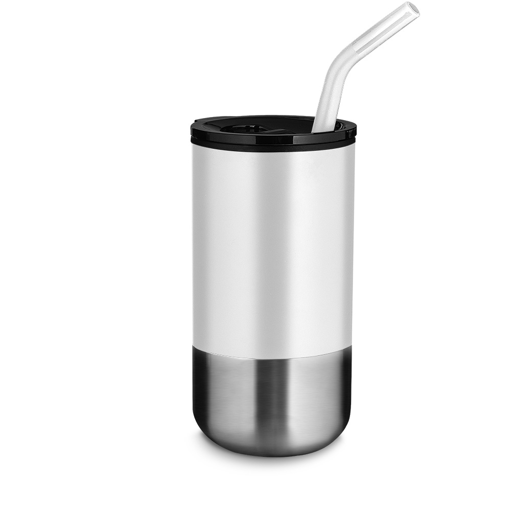 Copo Aço Inox - Branco, 550ml personalizado