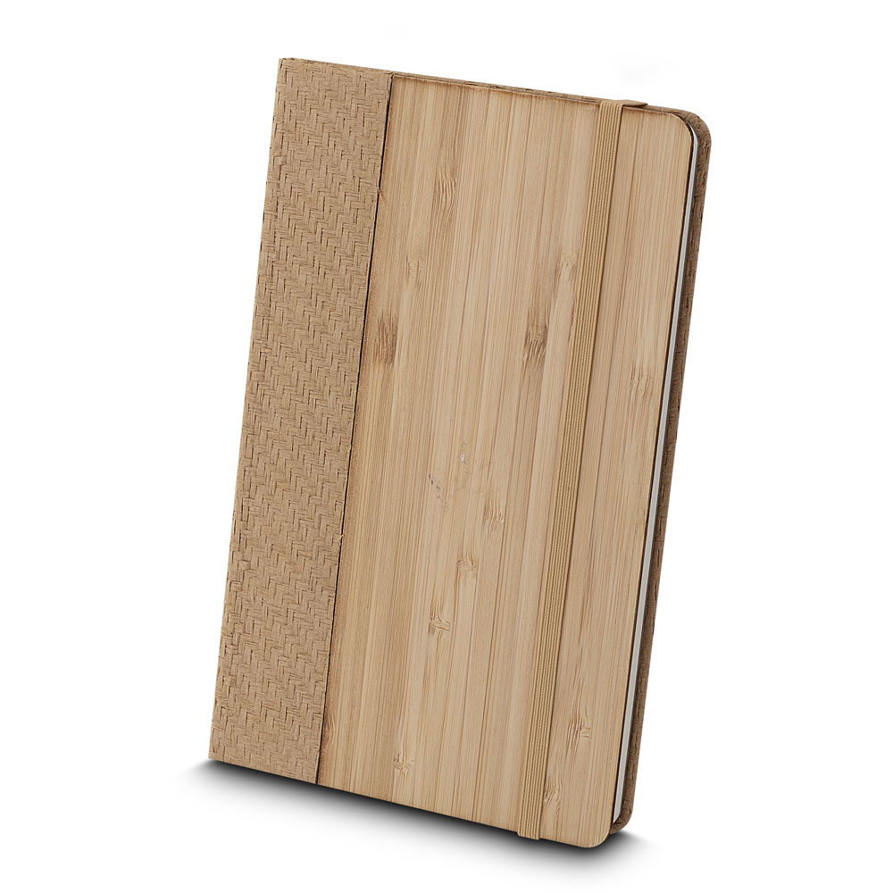 Caderno A5 Capa em Bambu - Marrom personalizado