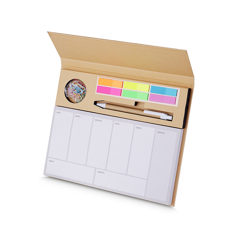 Mini Caderno com Planejamento Semanal - Kraft personalizado