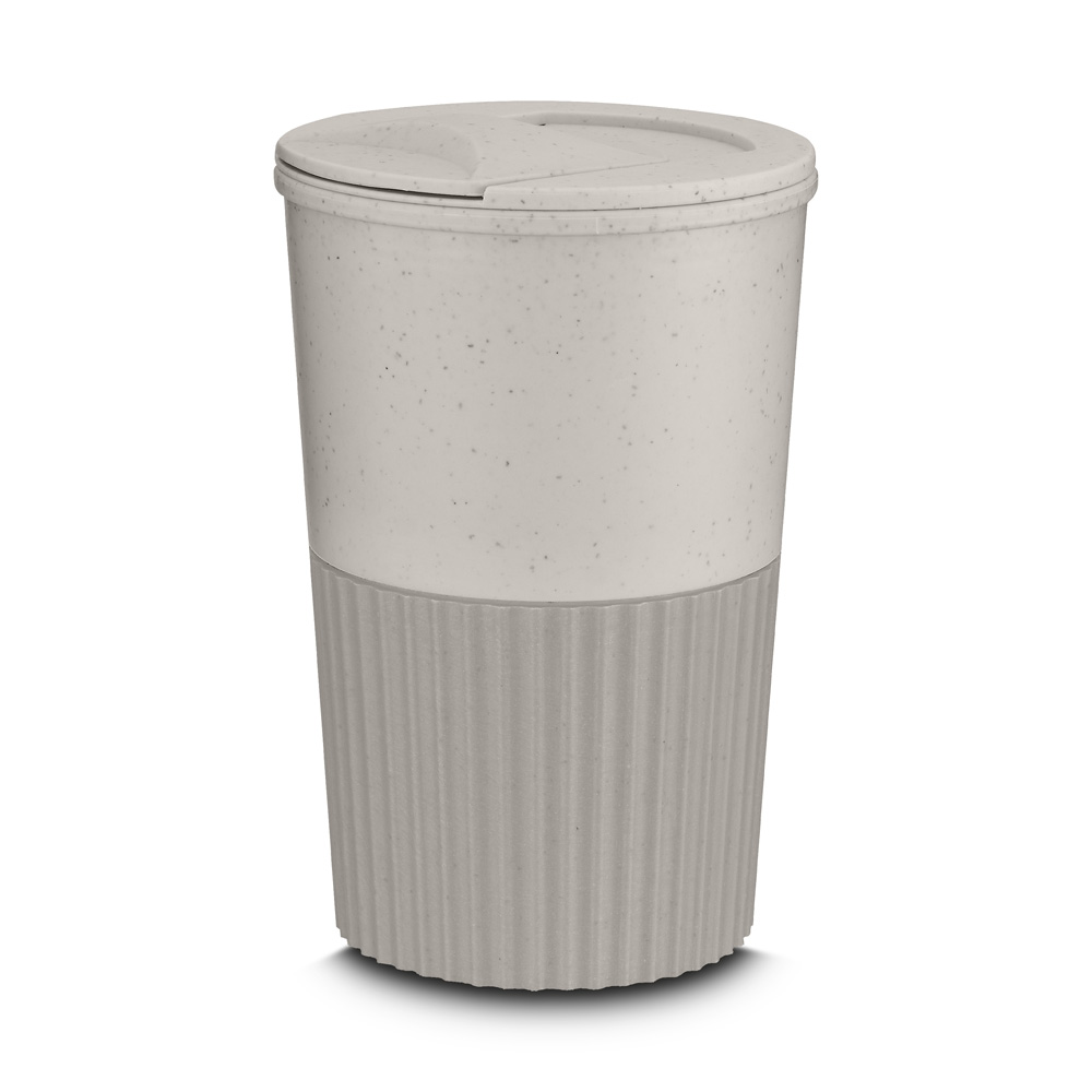 Copo Plástico em Fibra de Trigo - Cru, 400ml personalizado