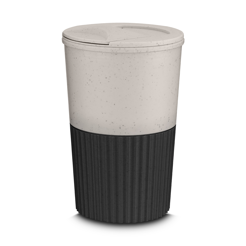 Copo Plástico em Fibra de Trigo - Preto, 400ml personalizado