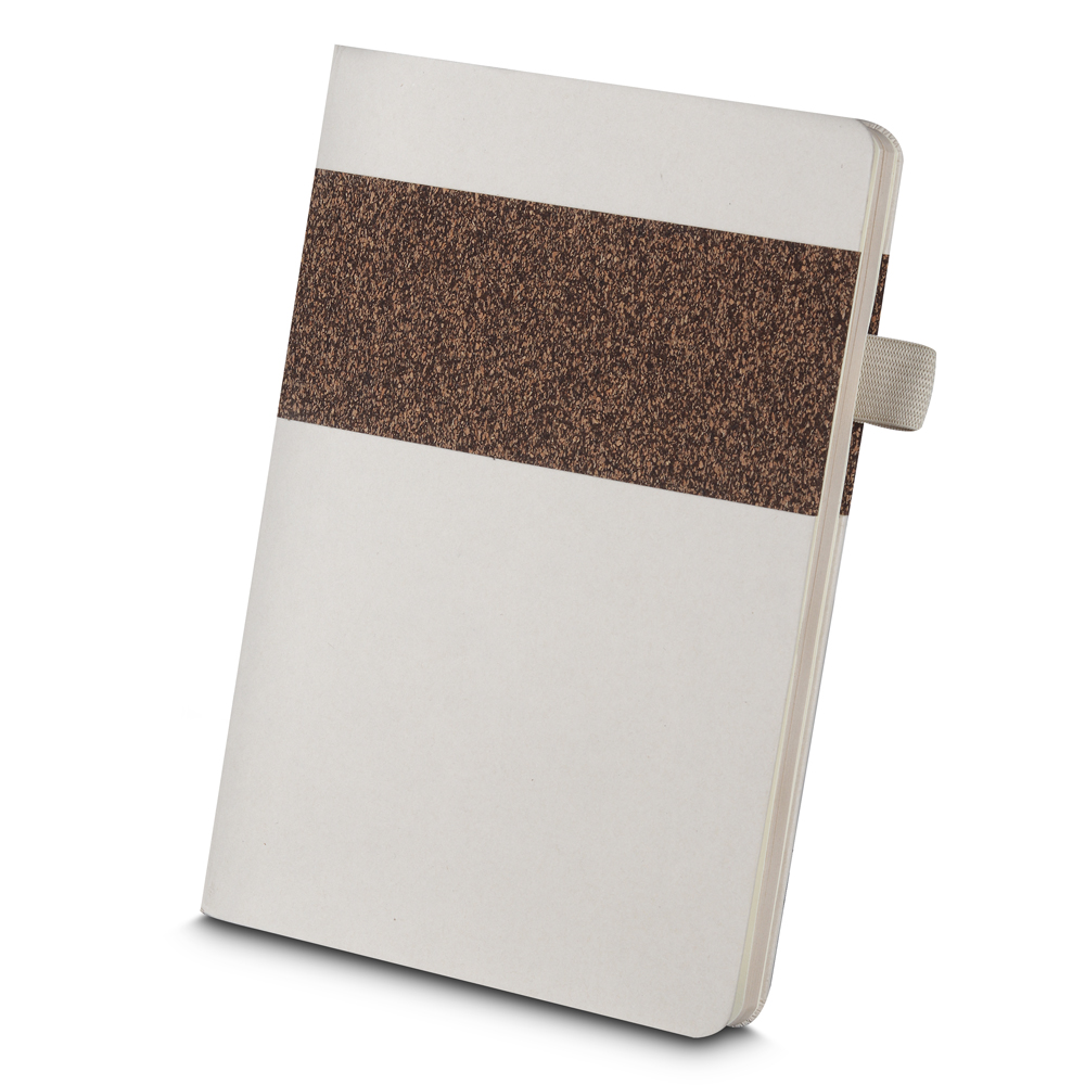 Caderno A5 Capa em Fibra de Cana de Açúcar e Café - Café personalizado