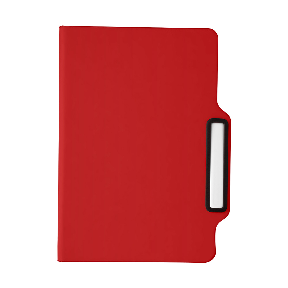 Caderno A5 Capa em PU c/ Caneta - Vermelho personalizado
