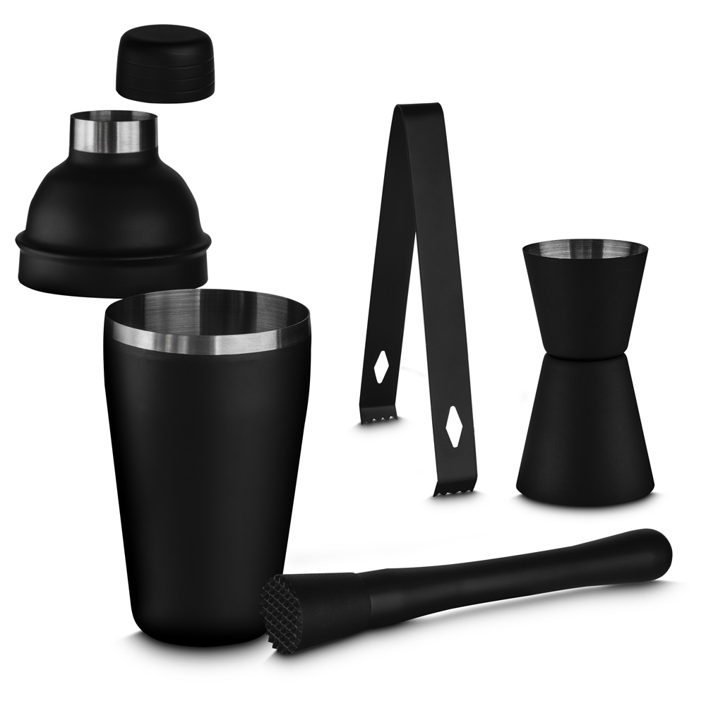 Kit Coqueteleira - Preto, 500ml personalizado