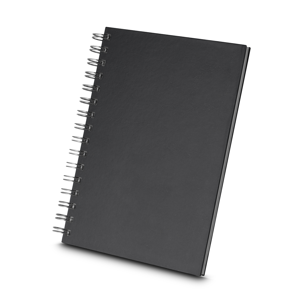 Caderno A5 Capa Dura Percalux - Preto personalizado