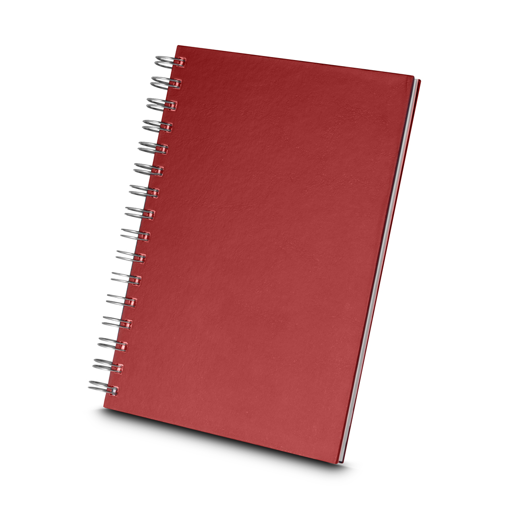 Caderno A5 Capa Dura Percalux - Vermelho personalizado