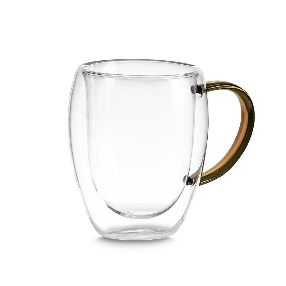 Caneca de Vidro Borossilicato - Marrom, 350ml personalizado