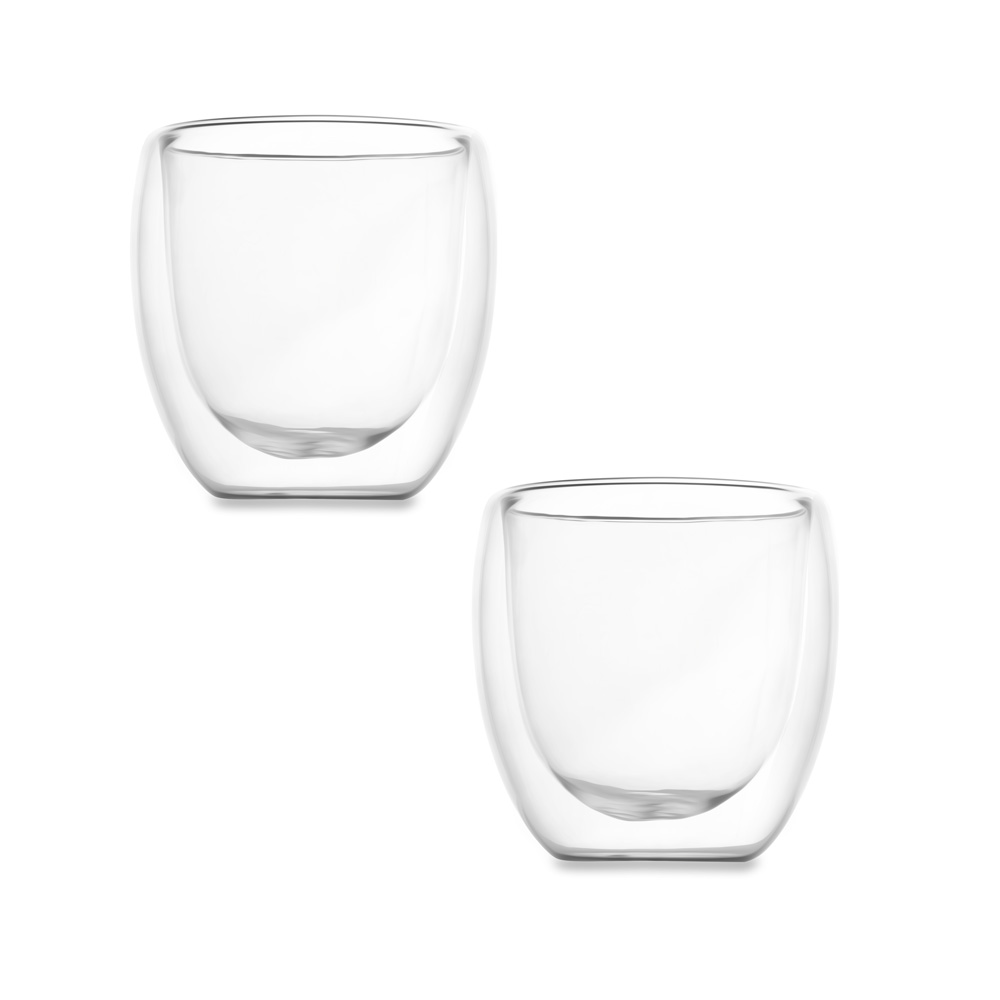 Conj. Copos de Vidro Borossilicato - Transparente, 180ml personalizado