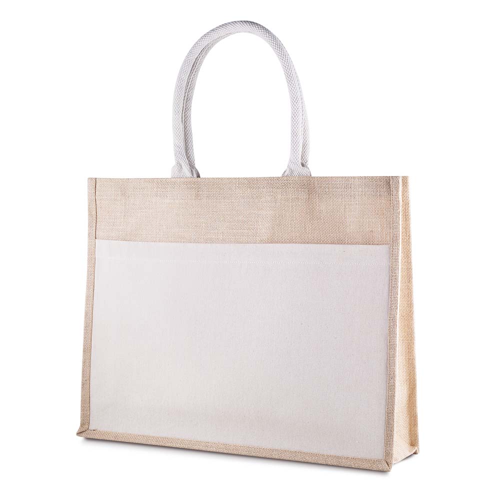 Sacola em Algodão e Juta 220g/m² (35x45x11cm) personalizado