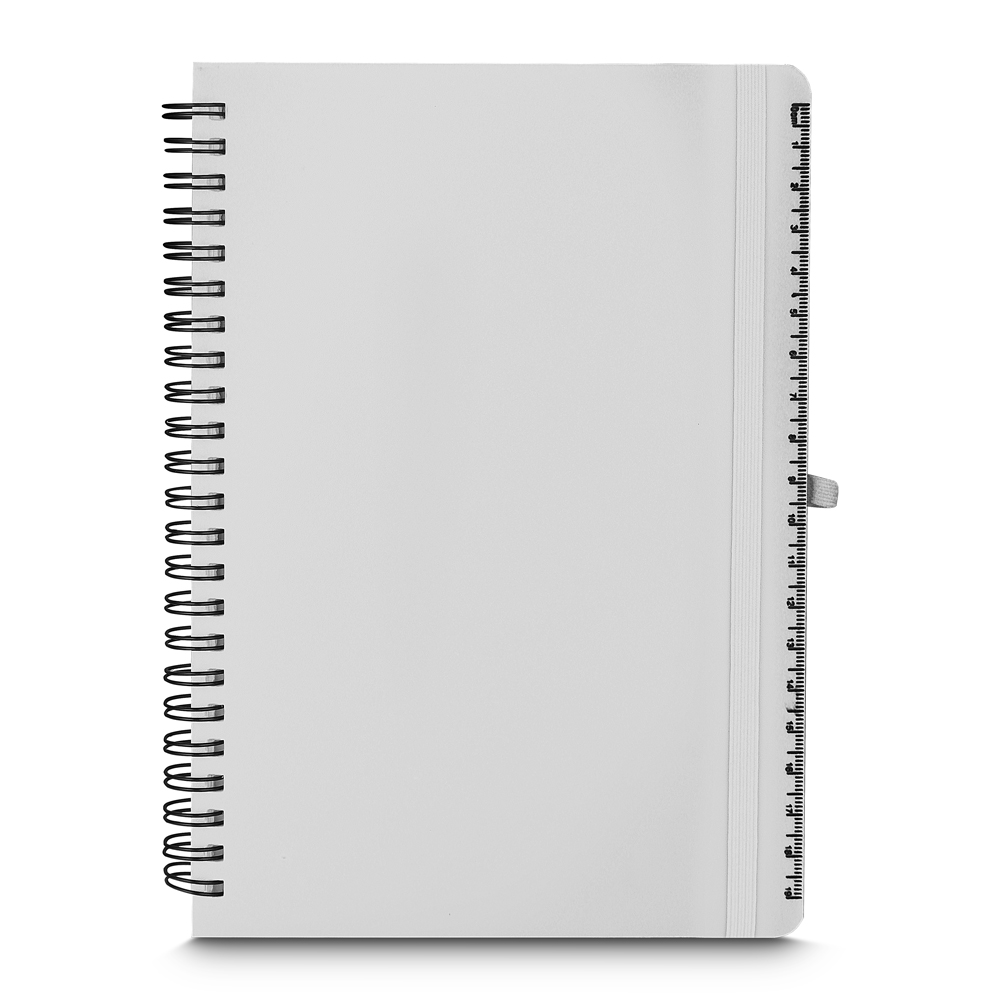 Caderno A5 Capa em PP de anotações - Branco personalizado