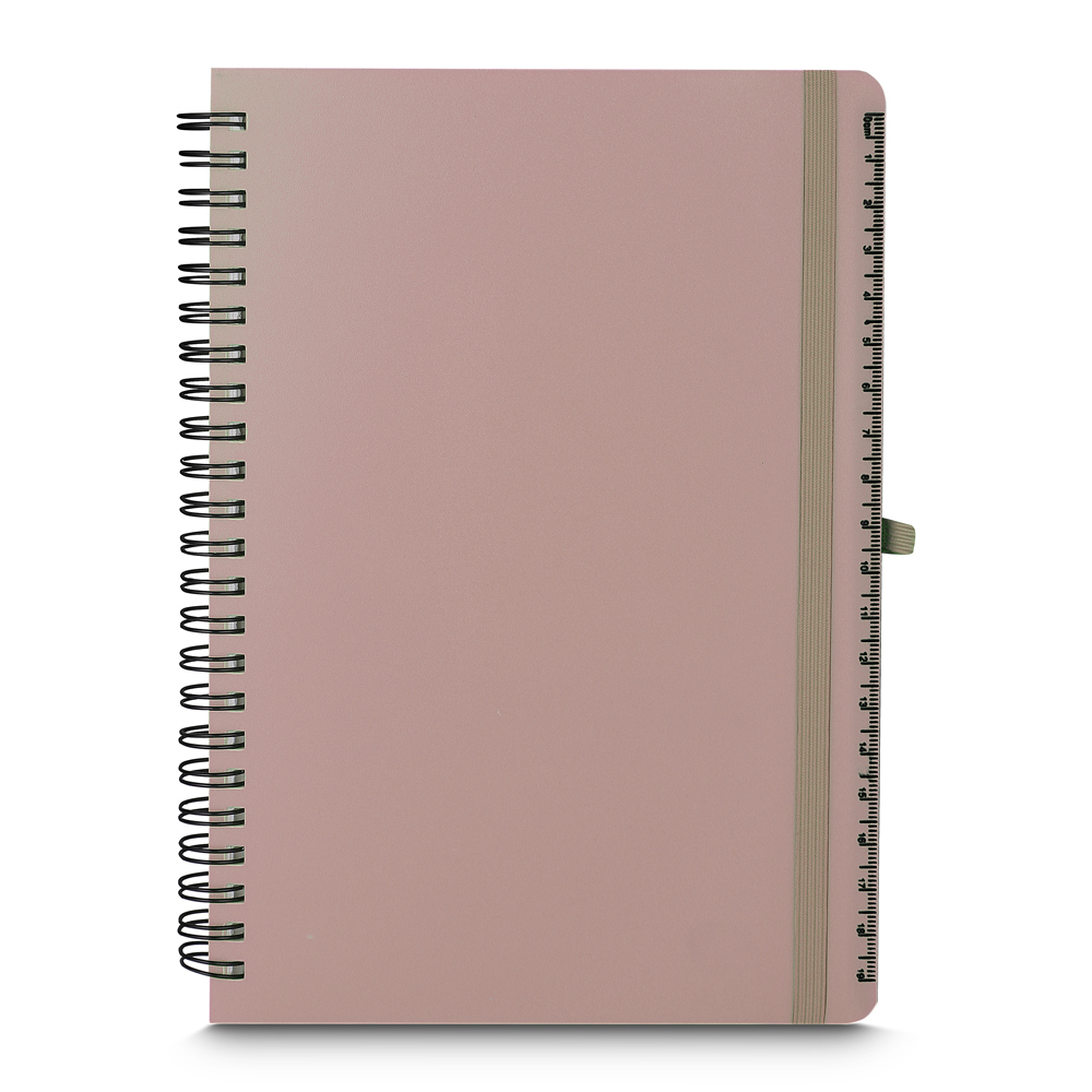 Caderno A5 Capa em PP de anotações - Bege personalizado