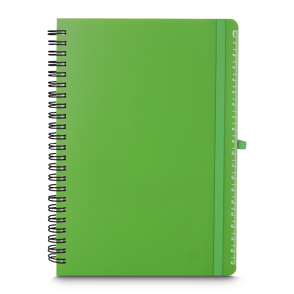Caderno A5 Capa em PP de anotações - Verde personalizado